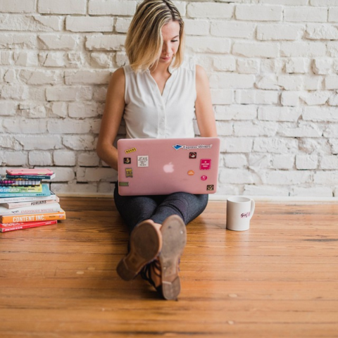 Student with Laptop