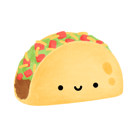 Cartoon taco.