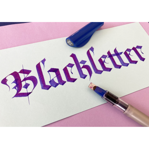 Example of blackletter calligraphy.