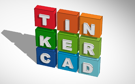 Tinkercad logo in different array of colors