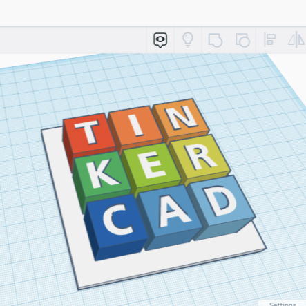 3D autocad image of the Tinkercad logo