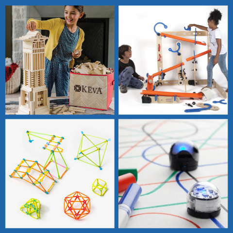 Several building sets are pictured