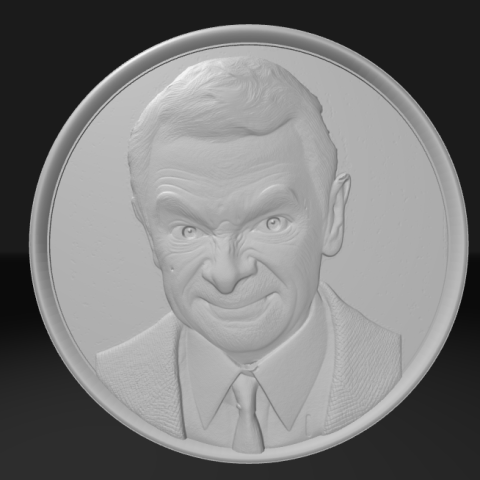 3D Printed relief of a mans face