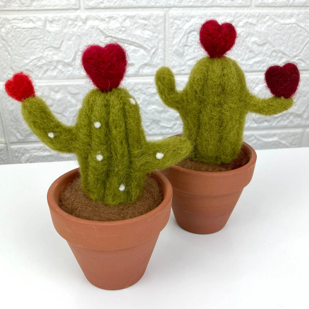 needle felted cactus